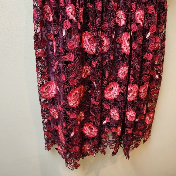 Ever New Pink Floral Lace Midi Dress - Picture 8 of 10